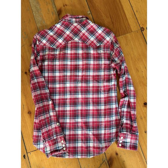 NWOT Women's Ralph Lauren RRL Vintage Plaid Snap Button Western Shirt size 2 - Picture 4 of 6